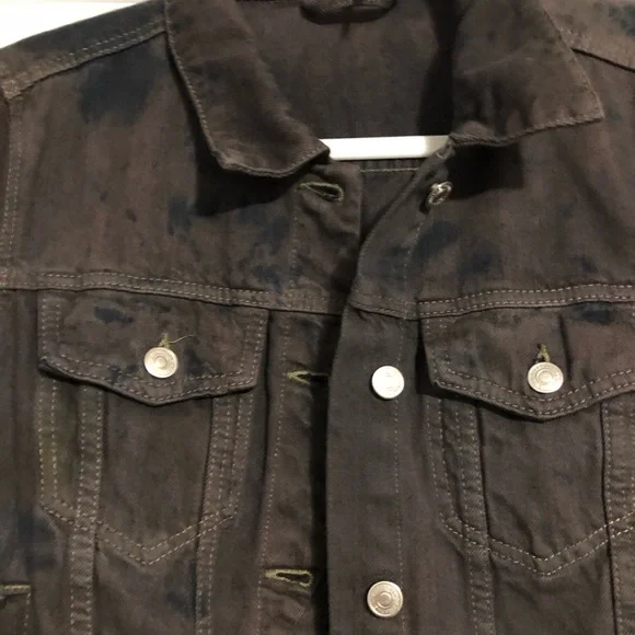 Free people Rumors‎ dark blotched tie dye denim jacket. women’s size medium - Picture 7 of 12